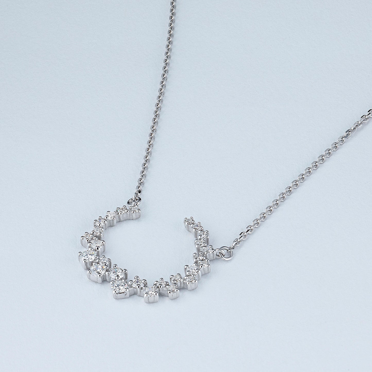 14K White Gold Necklace with Natural Diamonds 5.120 CT.TW