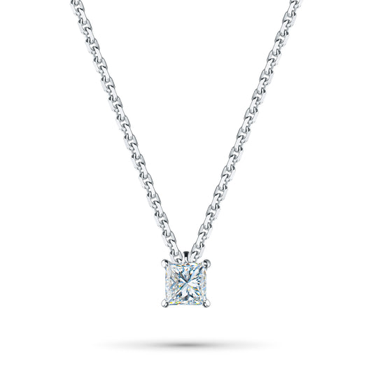 14K White Gold Necklace with Lab-Created Diamonds 1.000 CT.TW