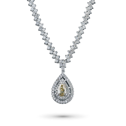 14K White Gold Necklace with Lab-Created Diamonds 1613.740 CT.TW