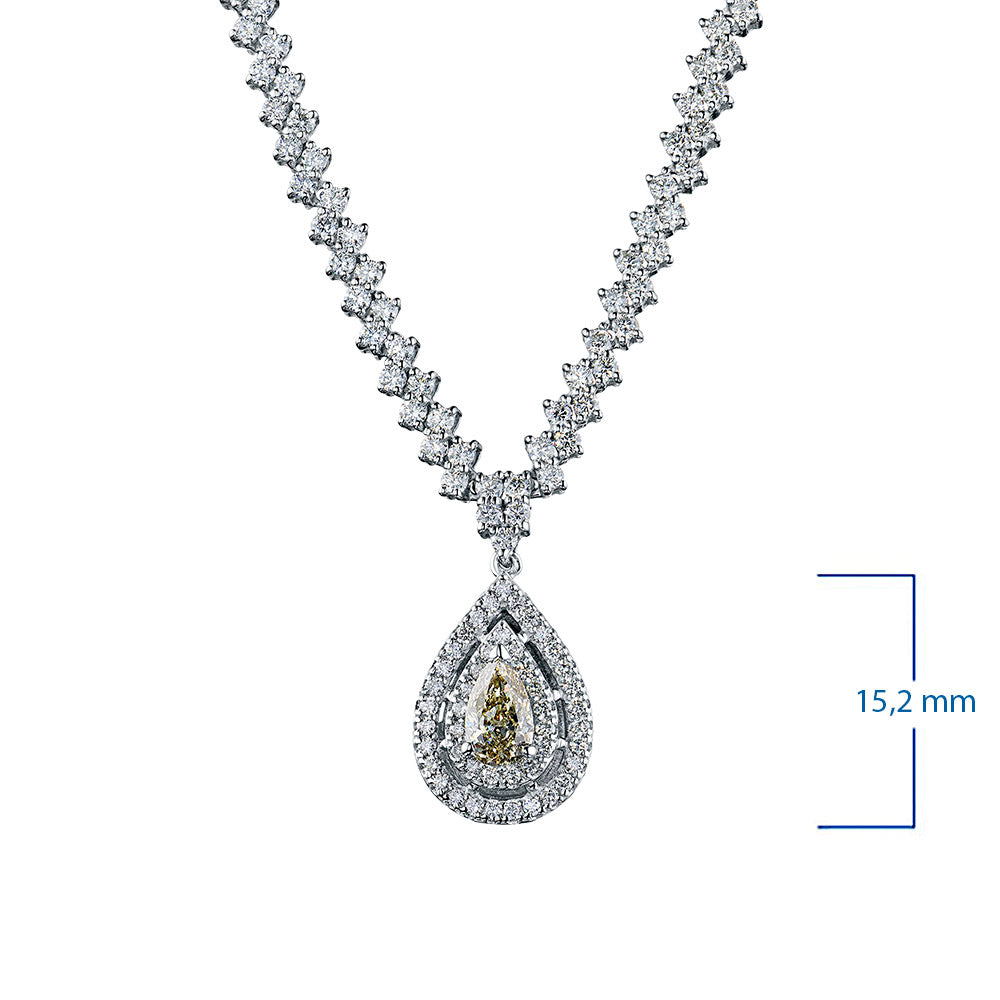 14K White Gold Necklace with Lab-Created Diamonds 1613.740 CT.TW
