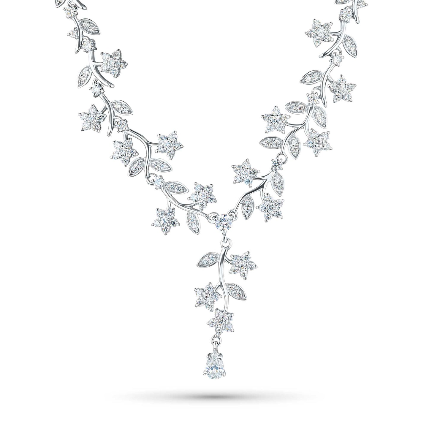 14K White Gold Necklace with Lab-Created Diamonds 288.160 CT.TW