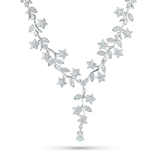 14K White Gold Necklace with Lab-Created Diamonds 288.160 CT.TW