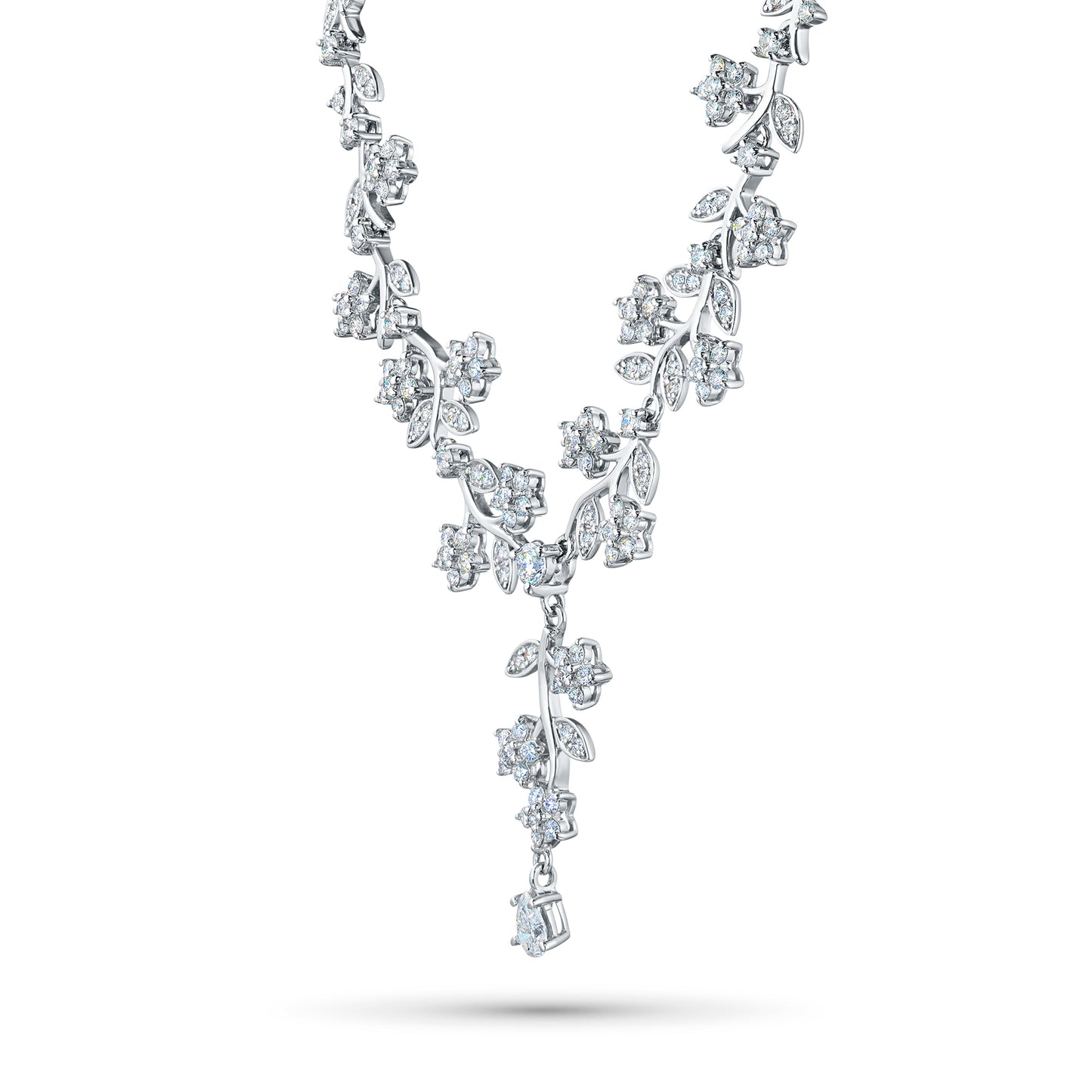 14K White Gold Necklace with Lab-Created Diamonds 288.160 CT.TW