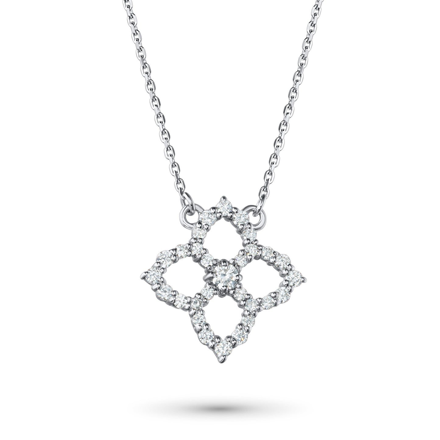 14K White Gold Necklace with Lab-Created Diamonds 4.050 CT.TW
