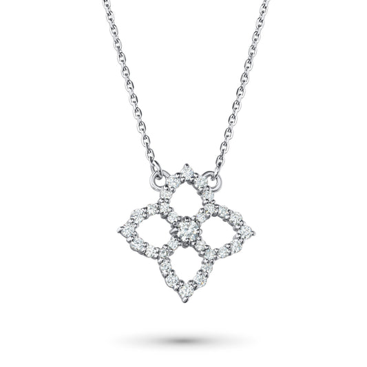 14K White Gold Necklace with Lab-Created Diamonds 4.050 CT.TW