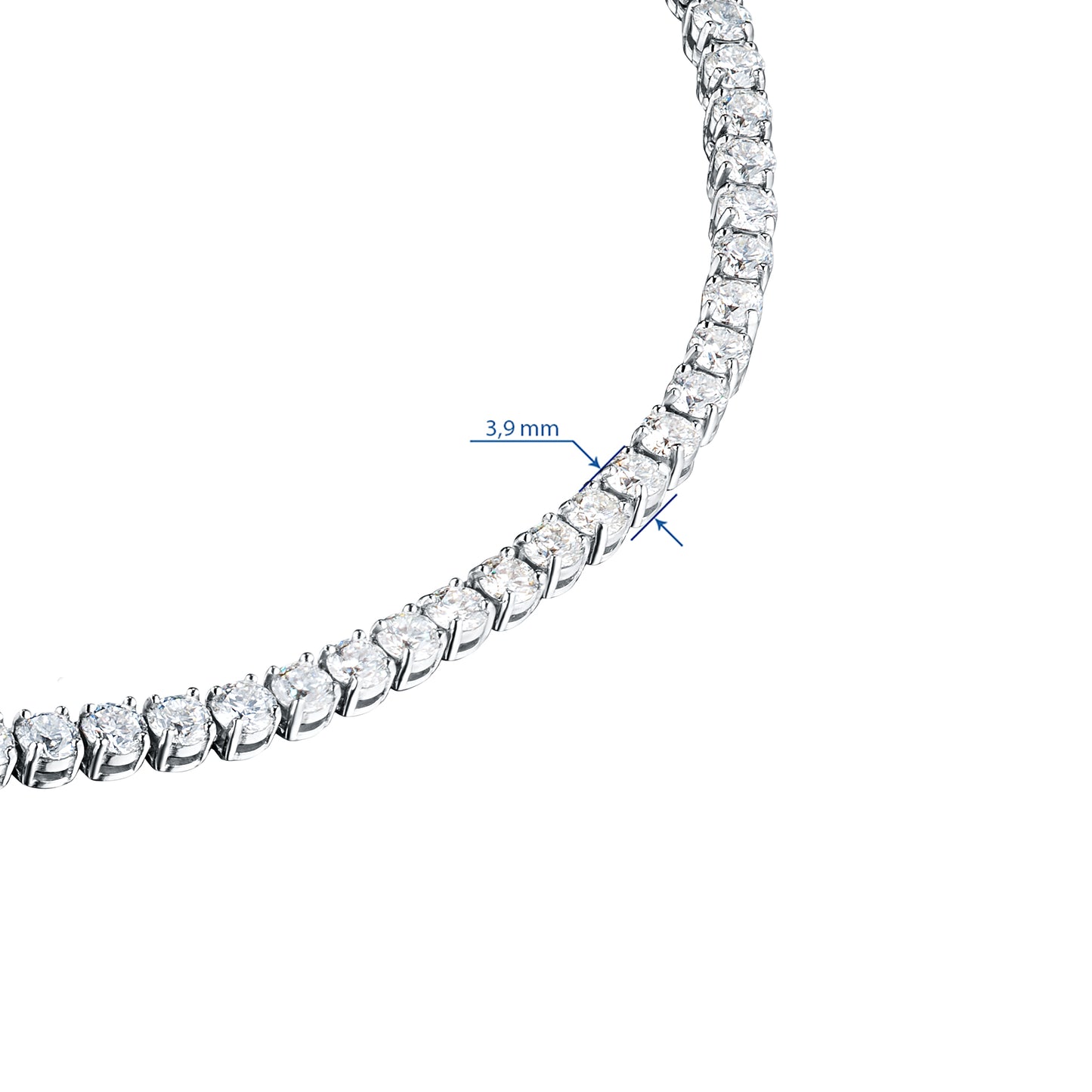 14K White Gold Necklace with Lab-Created Diamonds 901.600 CT.TW