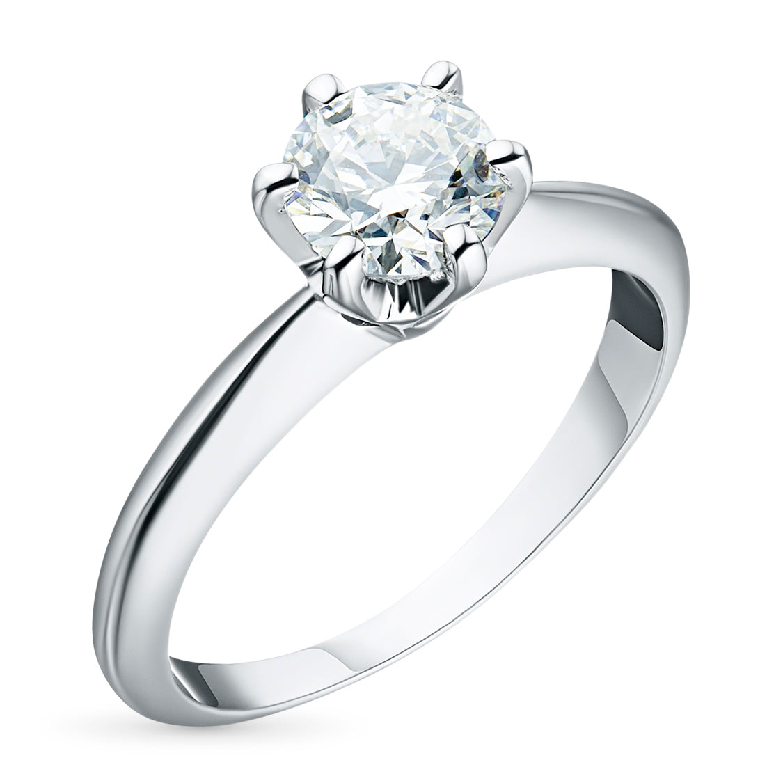 14K White Gold Ring with Natural Diamonds 0.500 CT.TW