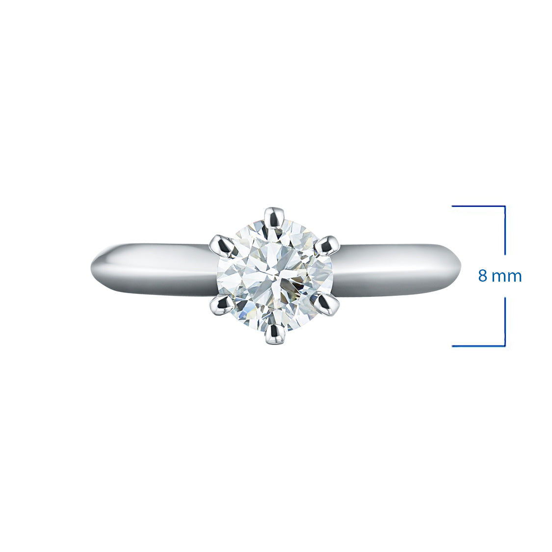 14K White Gold Ring with Natural Diamonds 0.500 CT.TW