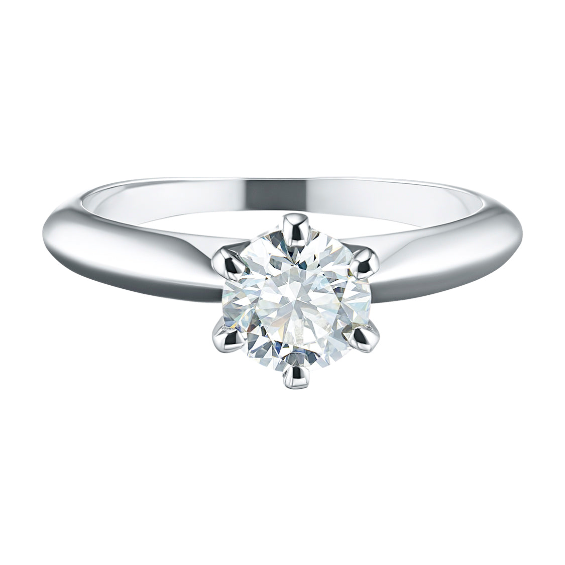 14K White Gold Ring with Natural Diamonds 0.500 CT.TW