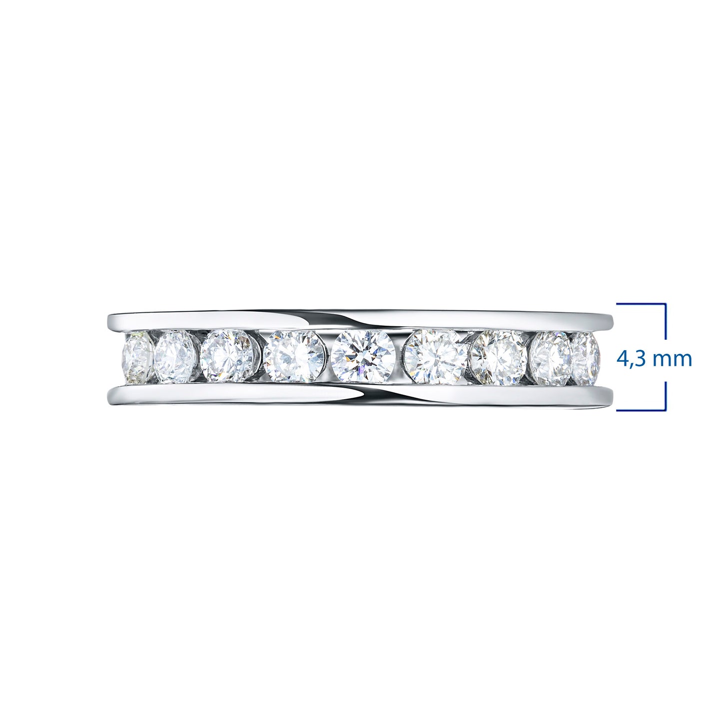 14K White Gold Ring with Natural Diamonds 5.630 CT.TW