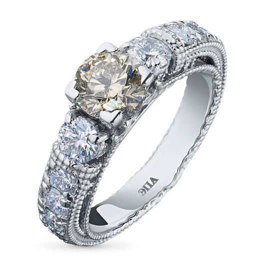 14K White Gold Ring with Lab-Created Diamonds 3.070 CT.TW
