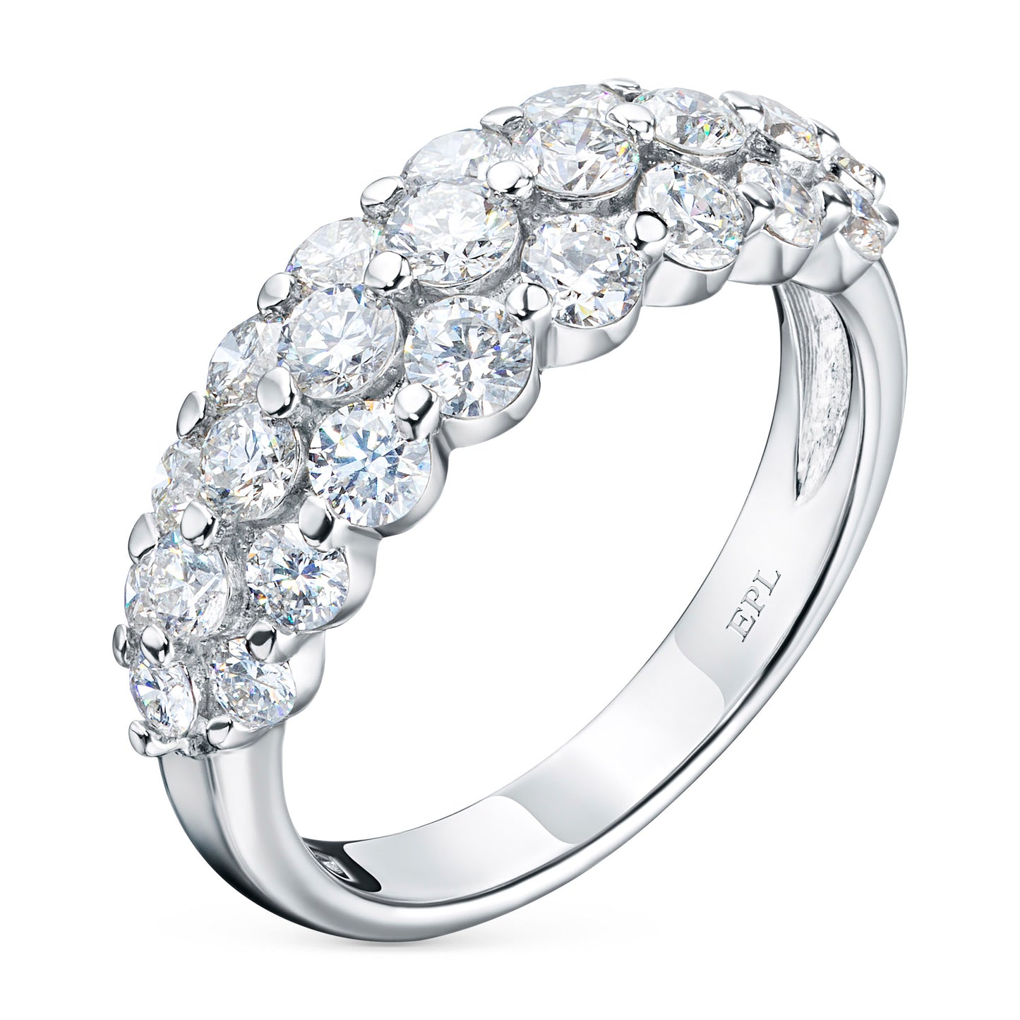 14K White Gold Ring with Natural Diamonds 8.310 CT.TW