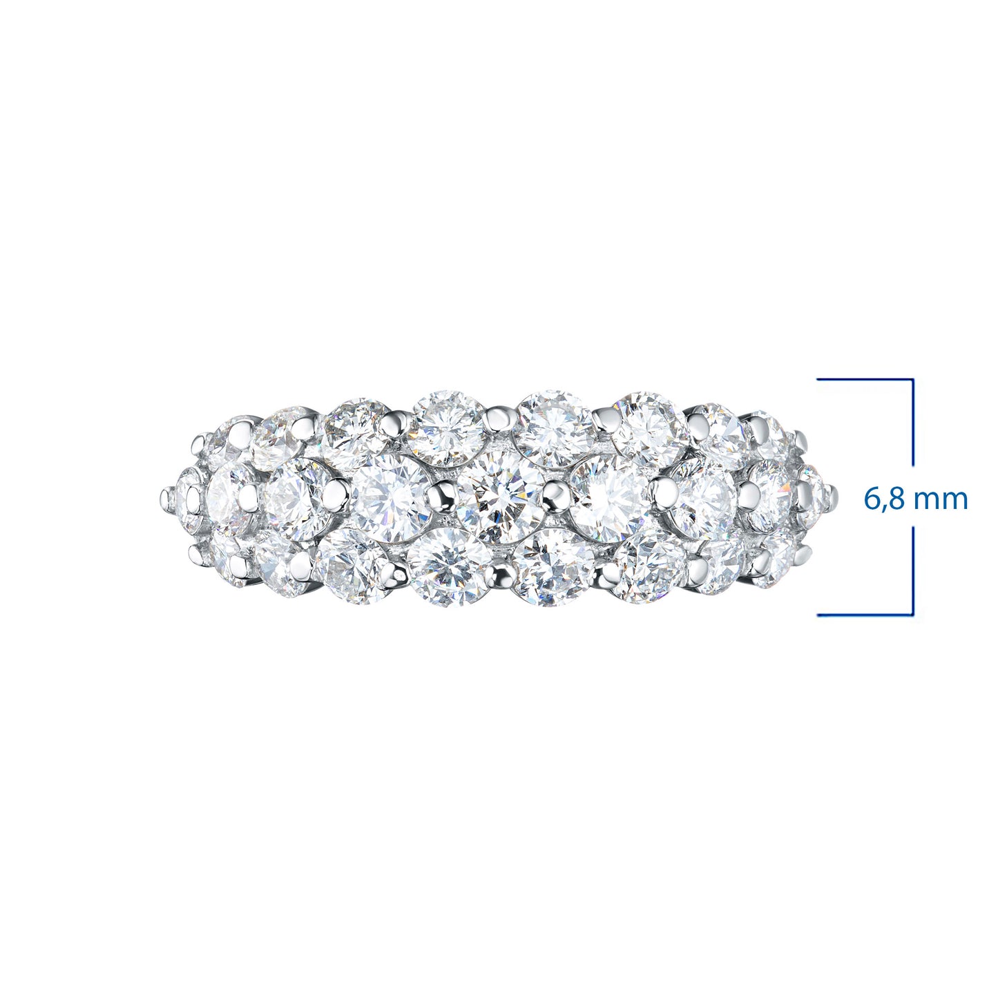14K White Gold Ring with Natural Diamonds 8.310 CT.TW