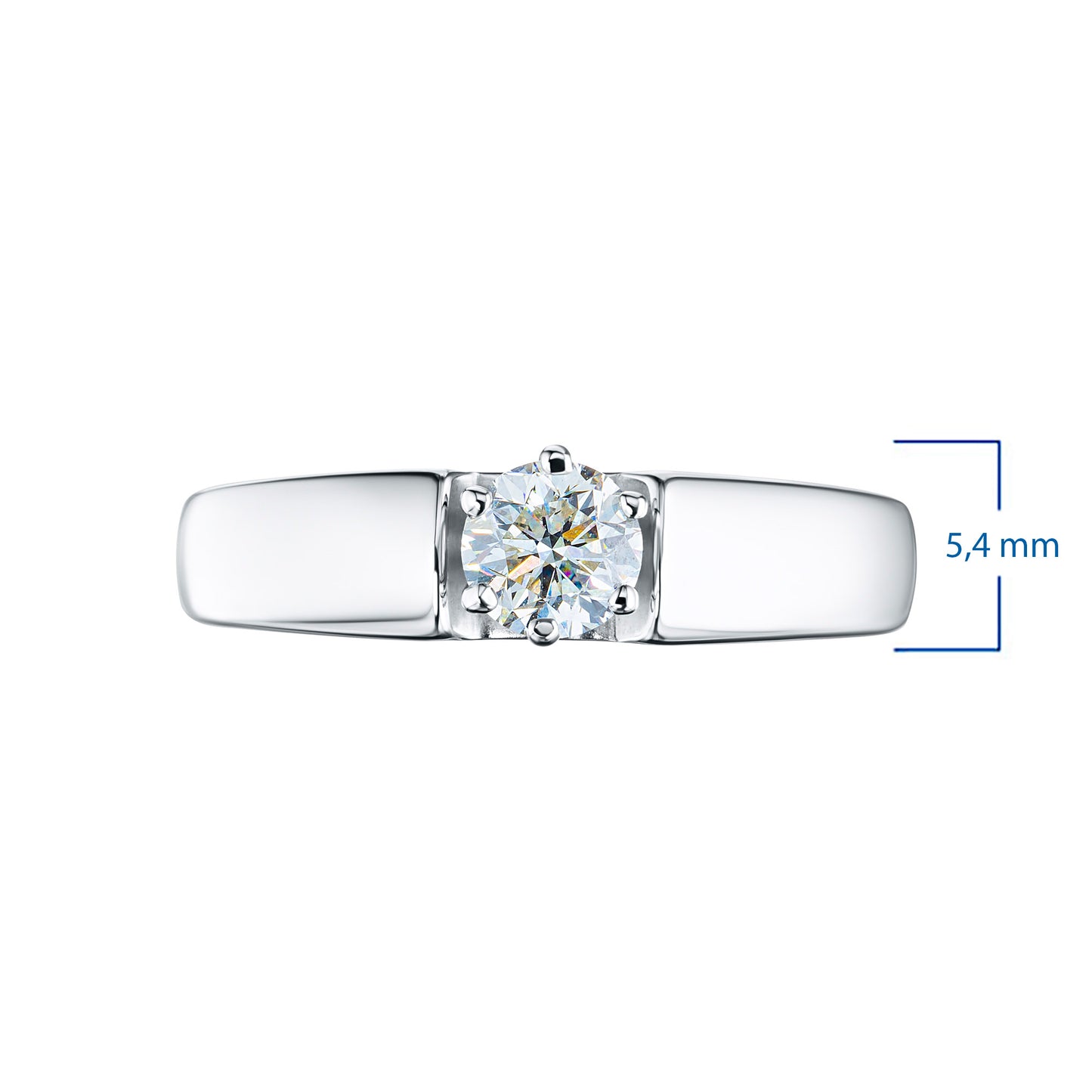 14K White Gold Ring with Natural Diamonds 0.300 CT.TW