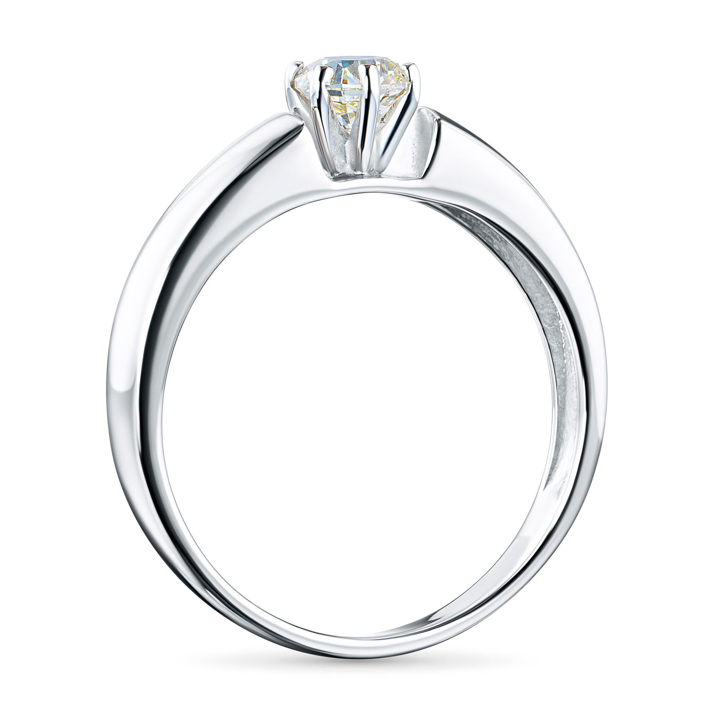 14K White Gold Ring with Natural Diamonds 0.300 CT.TW