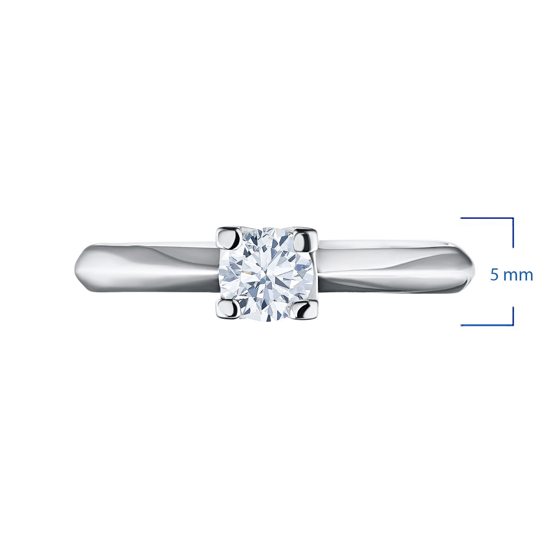 14K White Gold Ring with Natural Diamonds 0.140 CT.TW