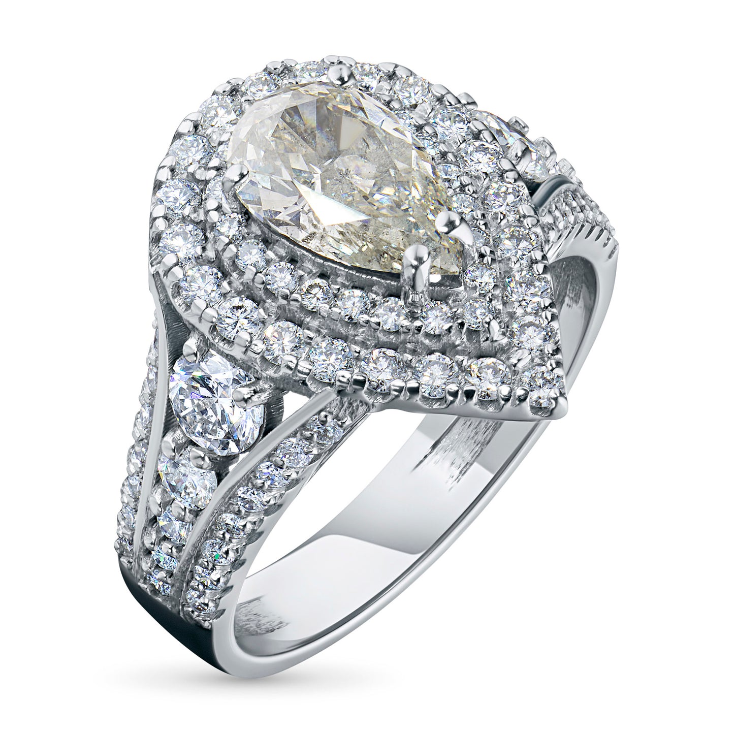14K White Gold Ring with Lab-Created Diamonds 26.950 CT.TW
