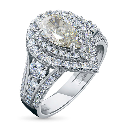 14K White Gold Ring with Lab-Created Diamonds 26.950 CT.TW