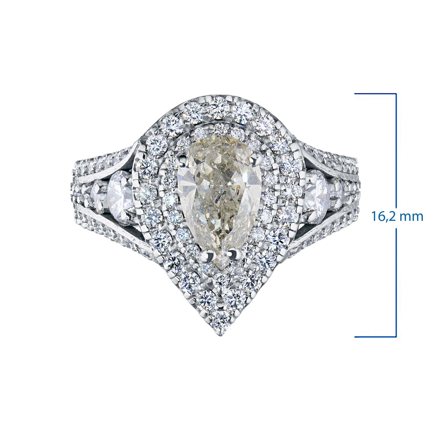 14K White Gold Ring with Lab-Created Diamonds 26.950 CT.TW
