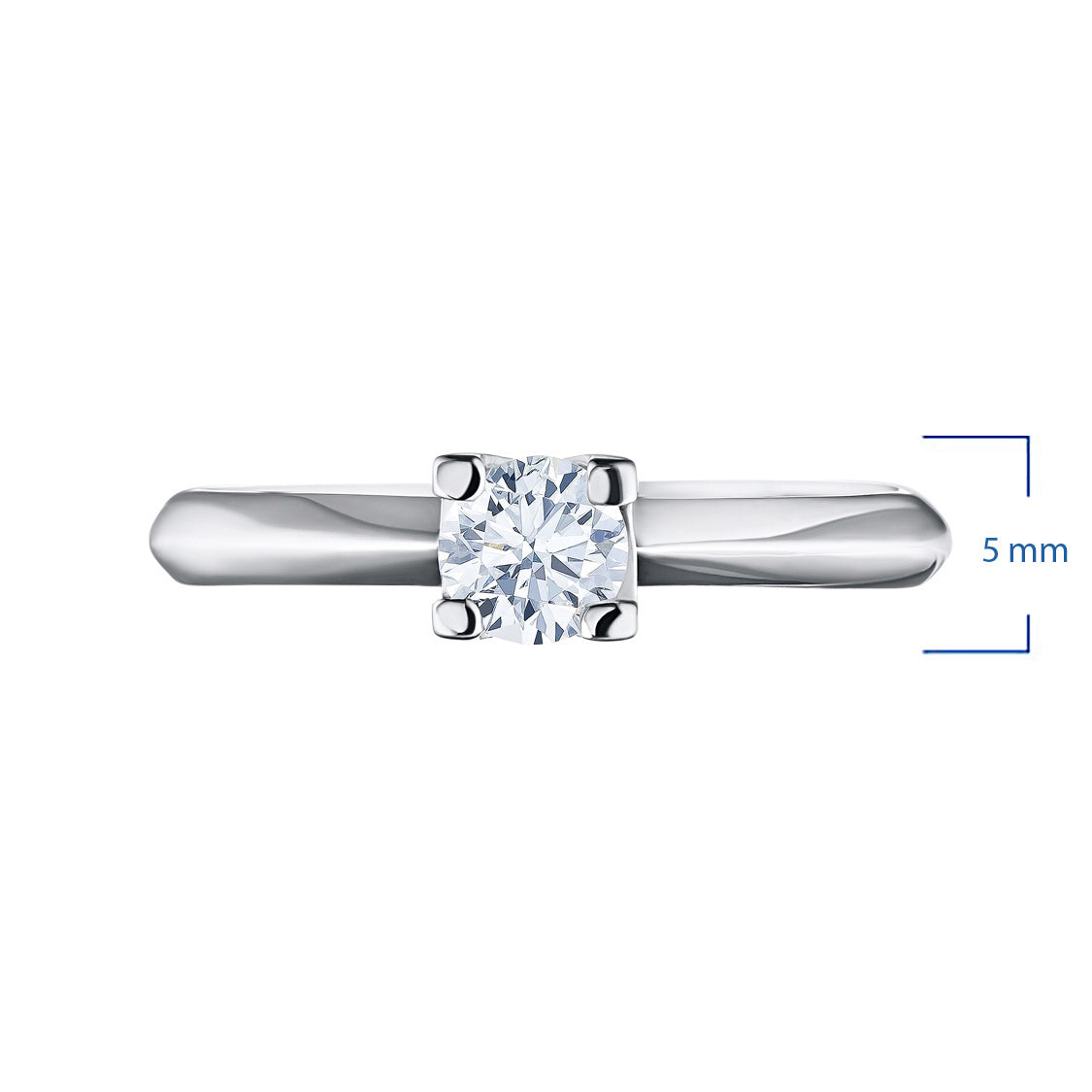 14K White Gold Ring with Natural Diamonds 0.150 CT.TW