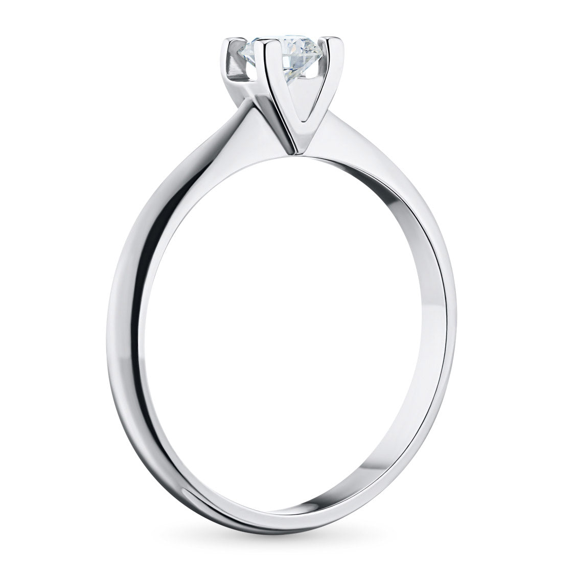 14K White Gold Ring with Natural Diamonds 0.150 CT.TW