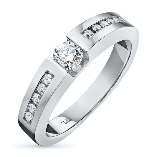 14K White Gold Ring with Natural Diamonds 2.350 CT.TW