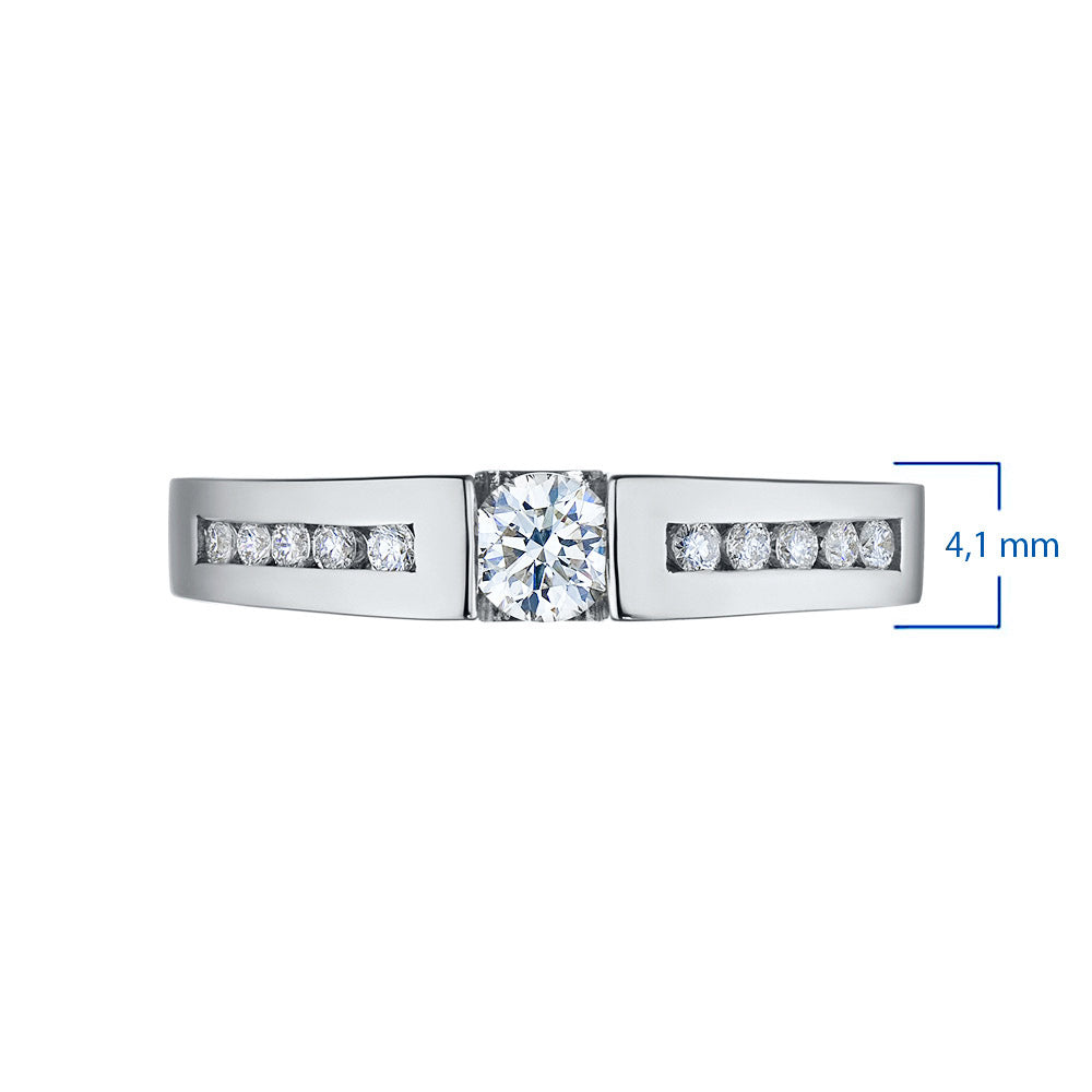 14K White Gold Ring with Natural Diamonds 2.350 CT.TW
