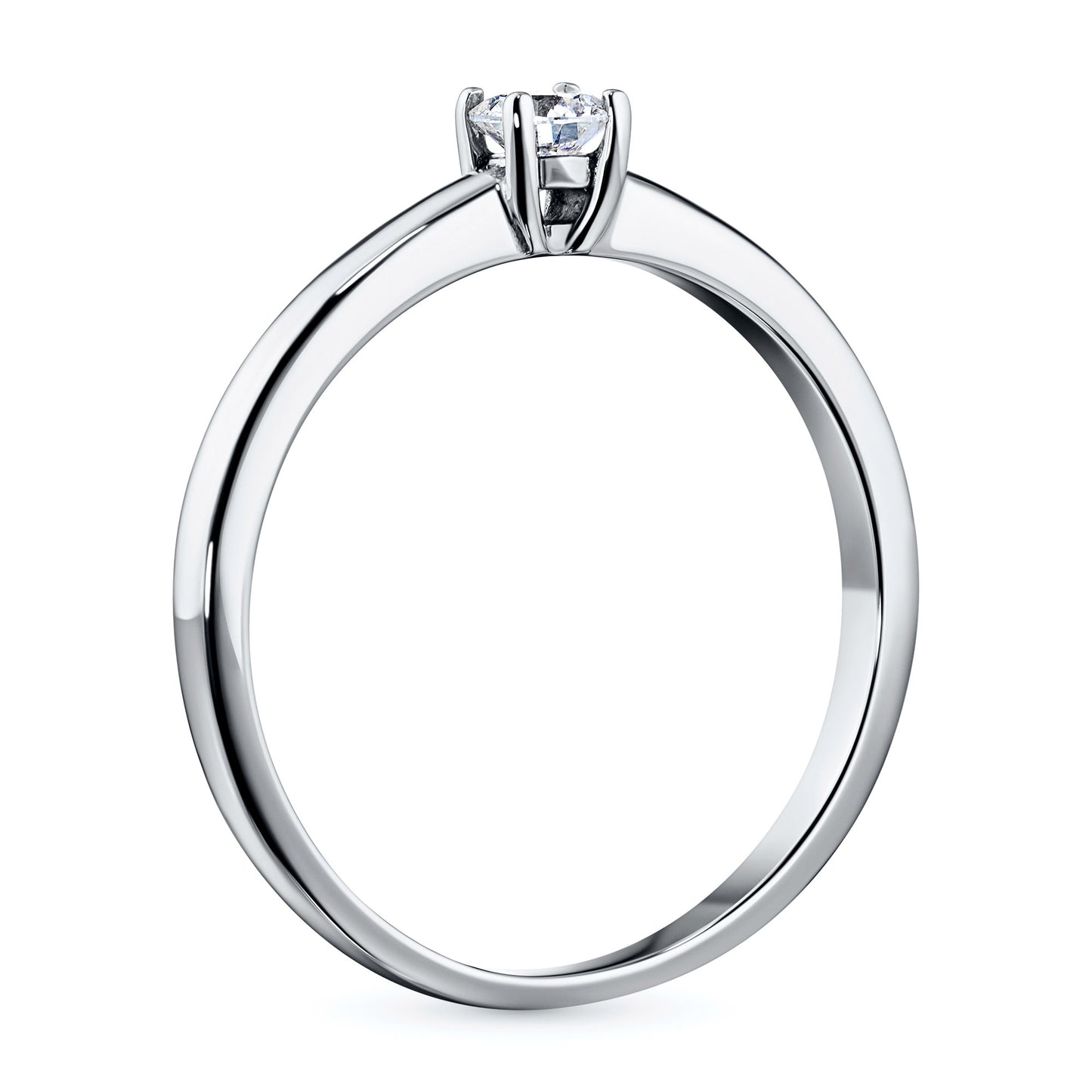 14K White Gold Ring with Natural Diamonds 0.160 CT.TW