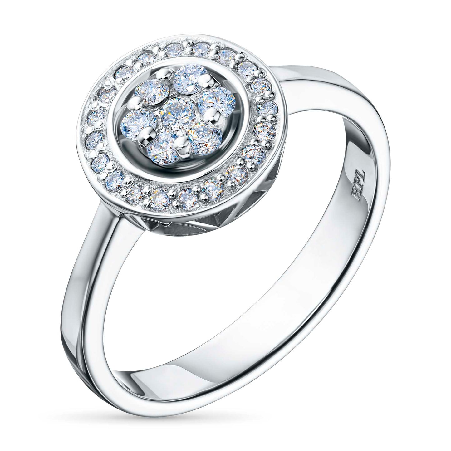 14K White Gold Ring with Natural Diamonds 2.250 CT.TW