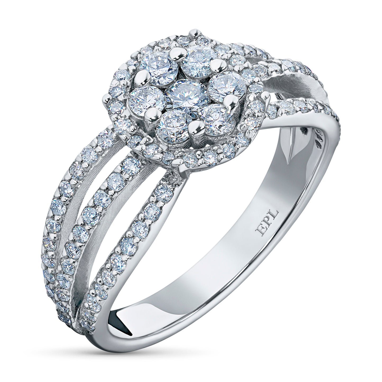 14K White Gold Ring with Natural Diamonds 30.880 CT.TW