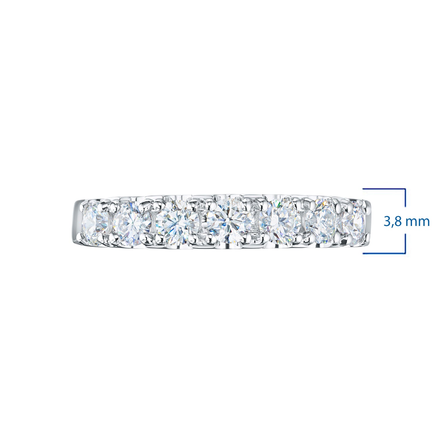 14K White Gold Ring with Natural Diamonds 6.720 CT.TW