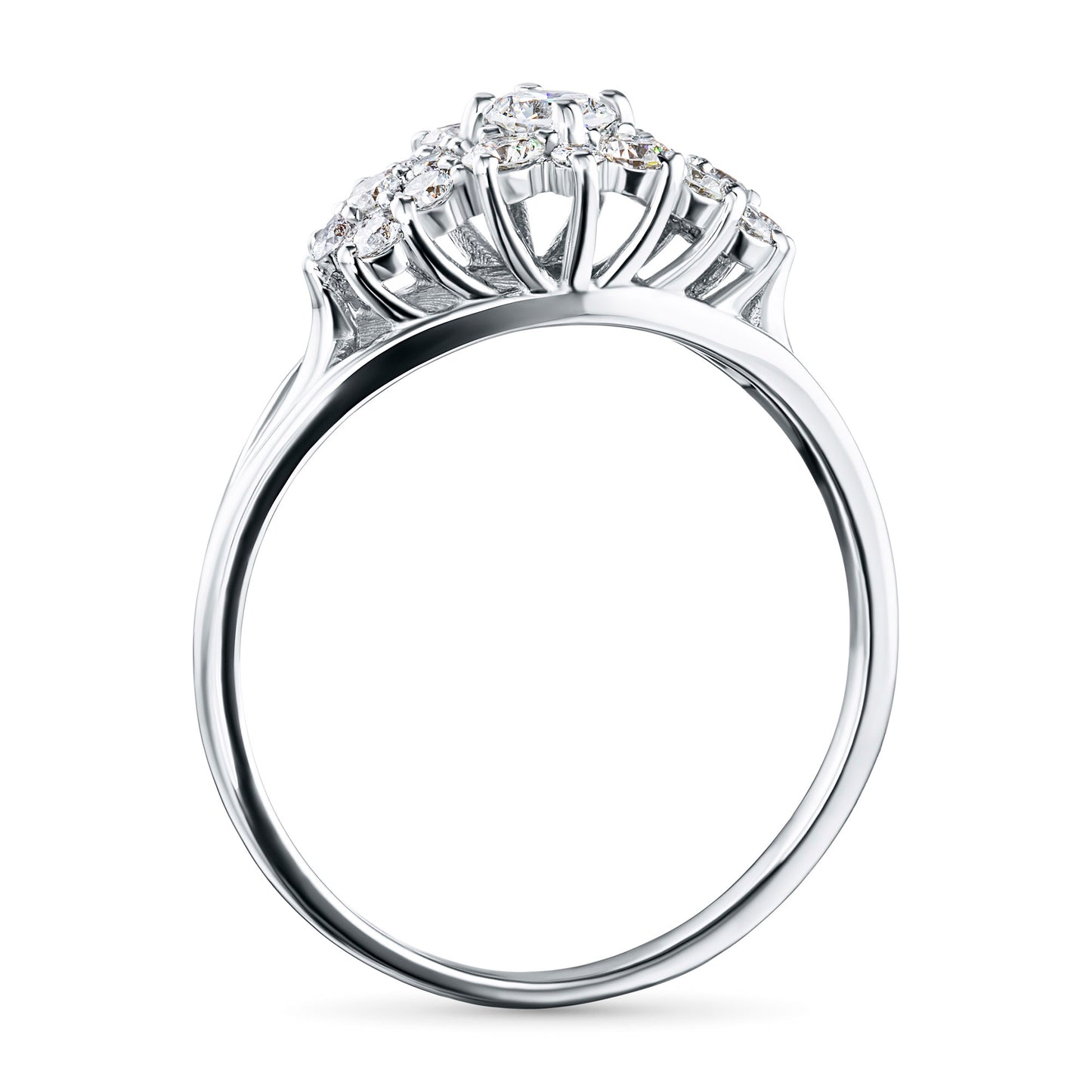 14K White Gold Ring with Natural Diamonds 3.270 CT.TW