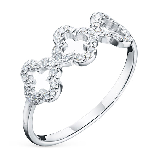 14K White Gold Ring with Natural Diamonds 6.010 CT.TW