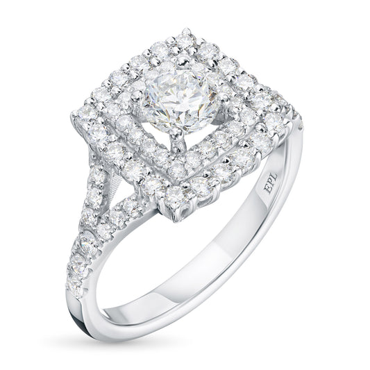 14K White Gold Ring with Natural Diamonds 12.340 CT.TW