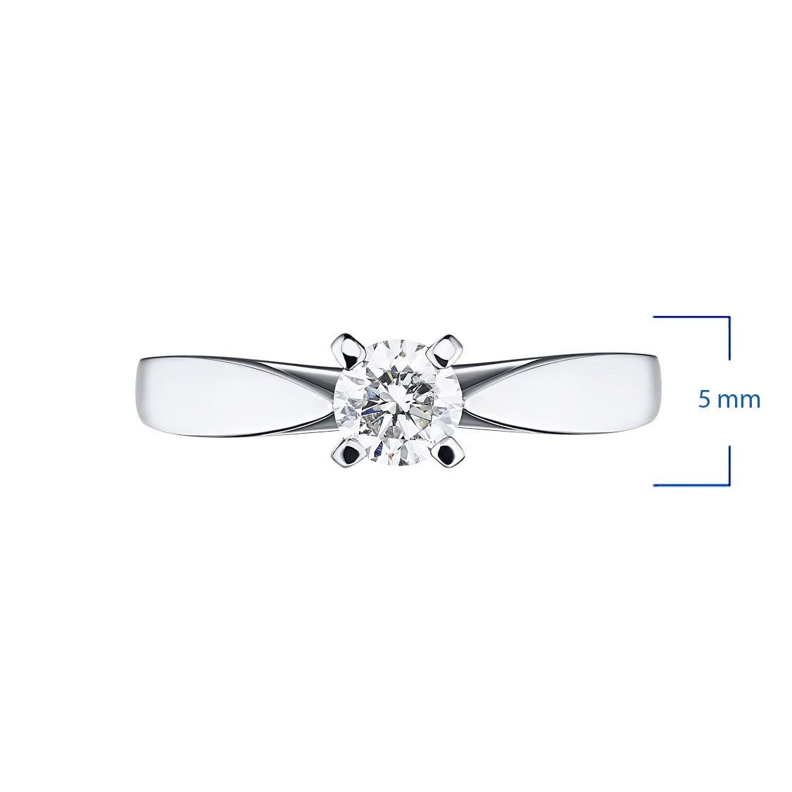 14K White Gold Ring with Natural Diamonds 0.140 CT.TW