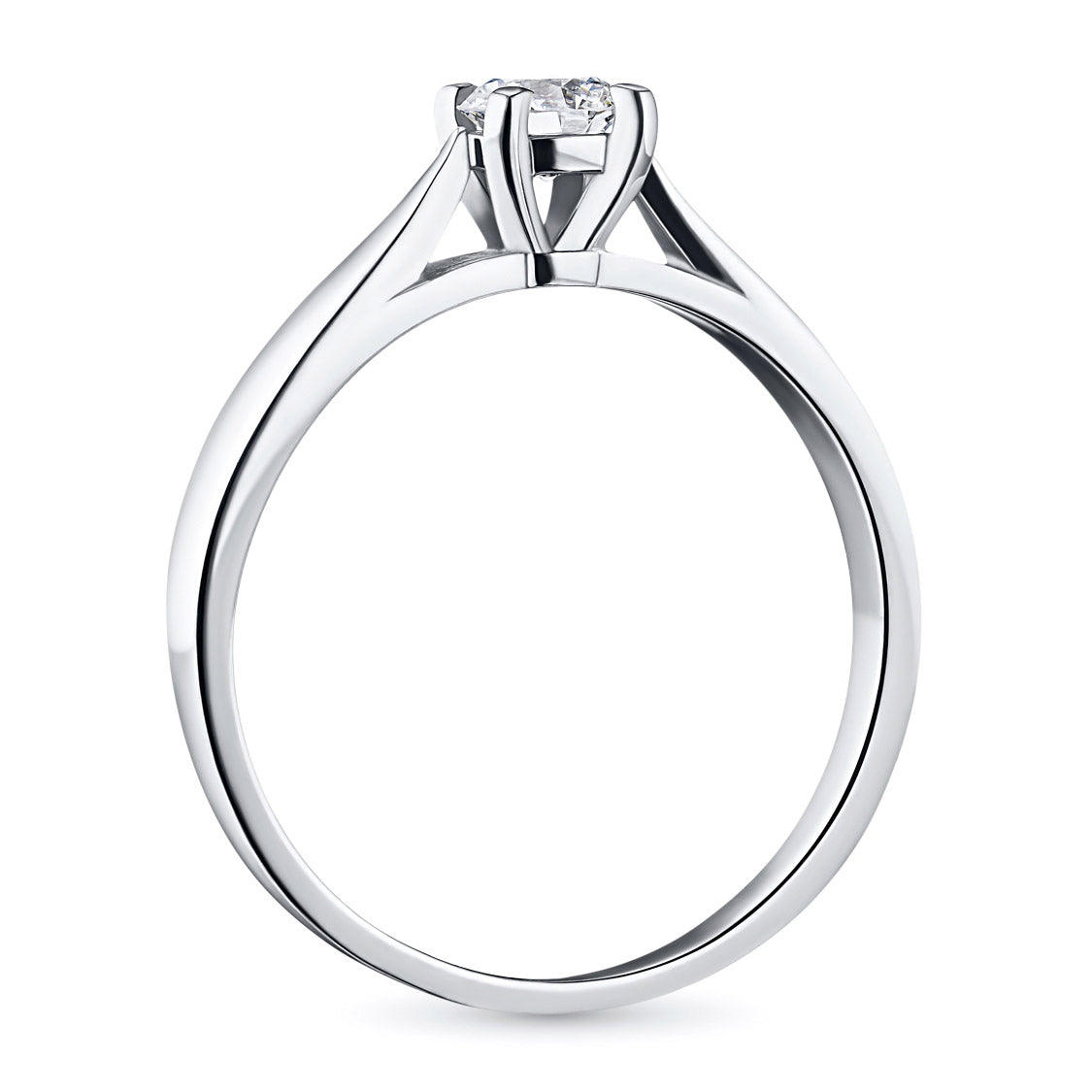 14K White Gold Ring with Natural Diamonds 0.140 CT.TW