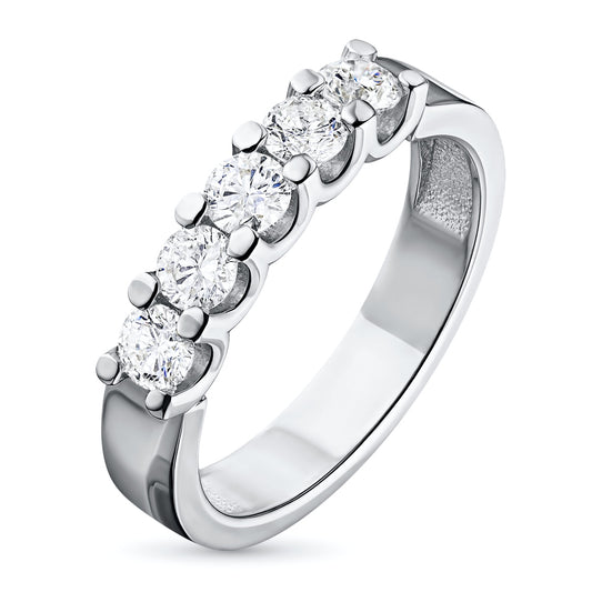 14K White Gold Ring with Natural Diamonds 4.410 CT.TW