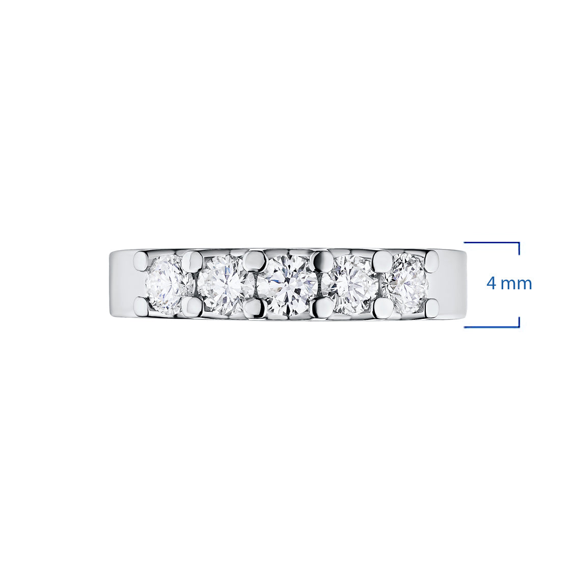 14K White Gold Ring with Natural Diamonds 4.410 CT.TW