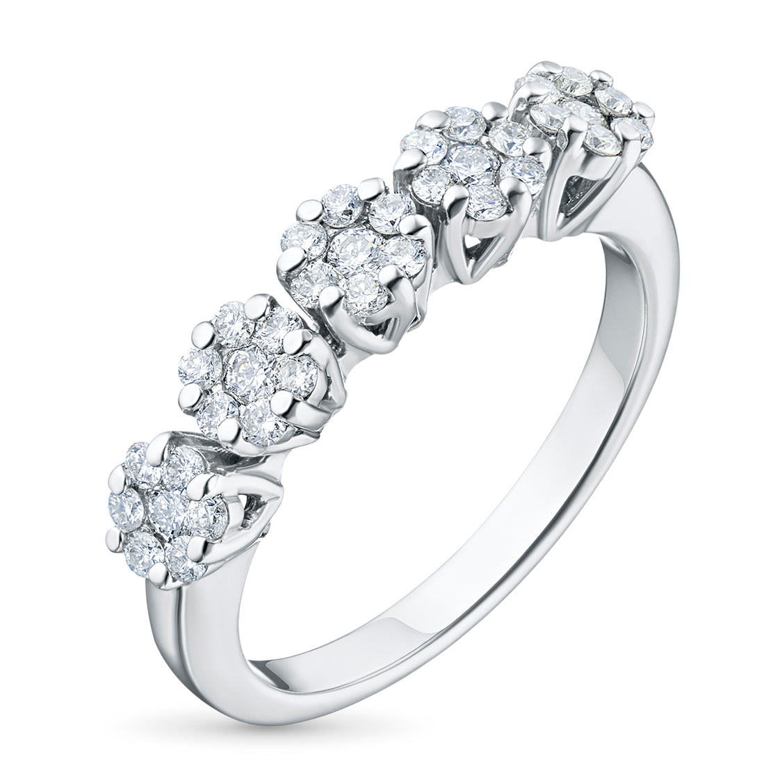 14K White Gold Ring with Natural Diamonds 10.650 CT.TW