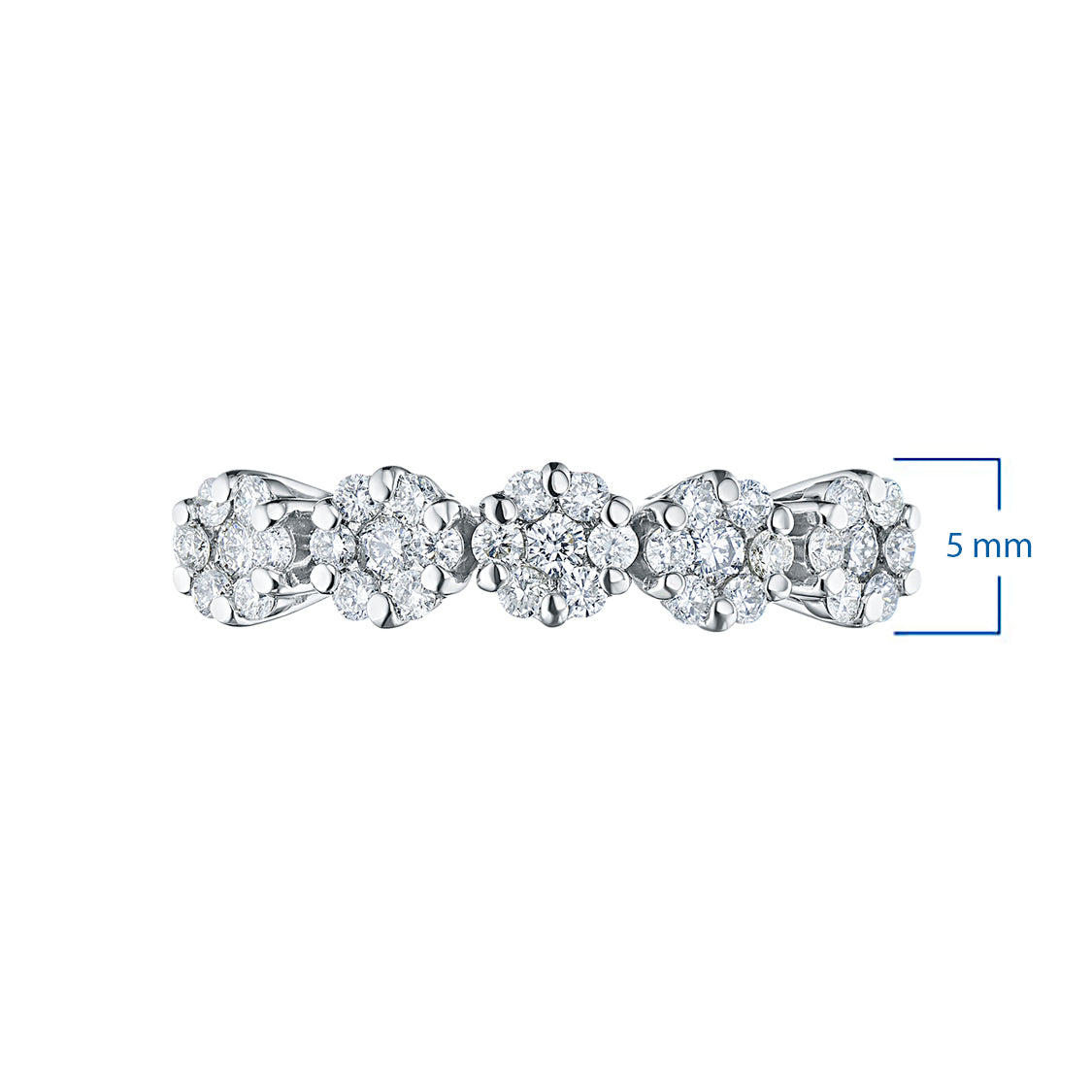 14K White Gold Ring with Natural Diamonds 10.650 CT.TW