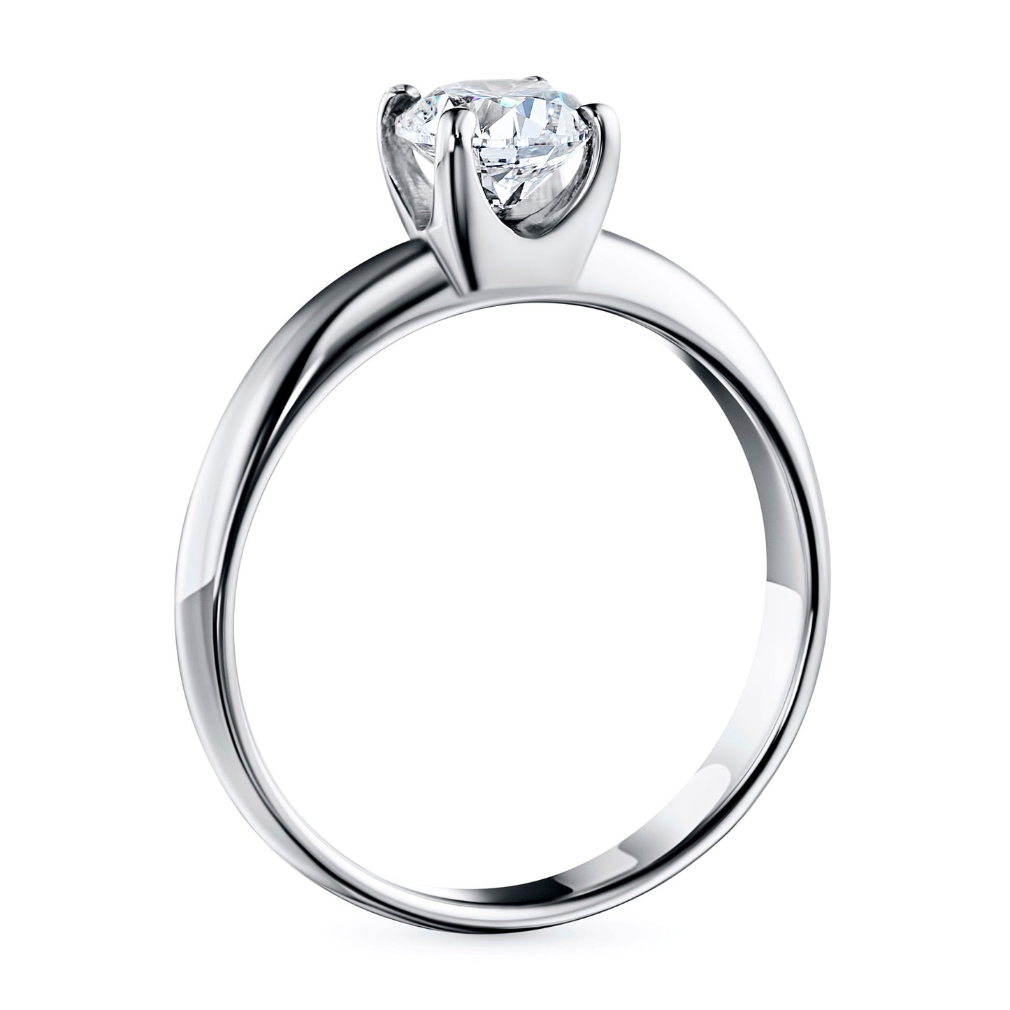 14K White Gold Ring with Natural Diamonds 0.300 CT.TW