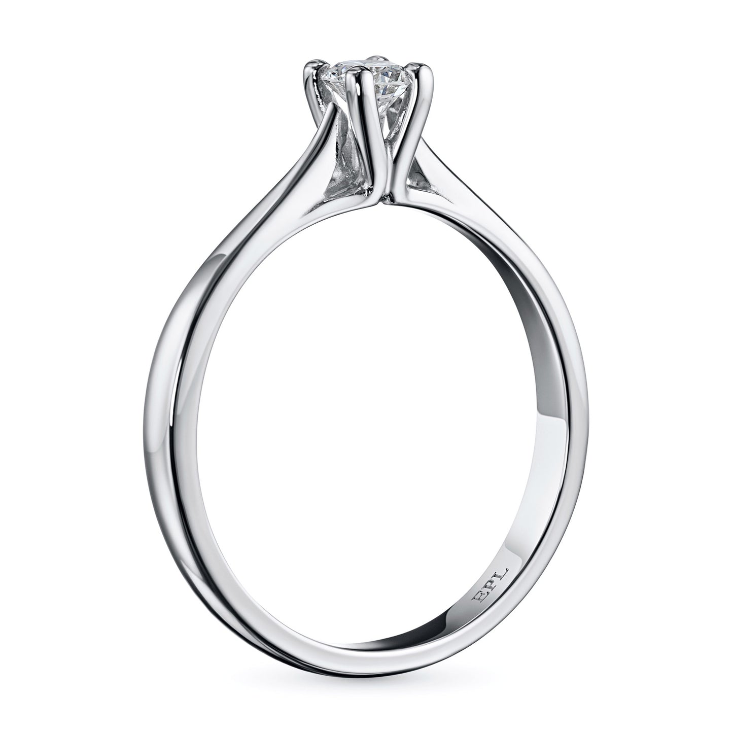 14K White Gold Ring with Natural Diamonds 0.140 CT.TW