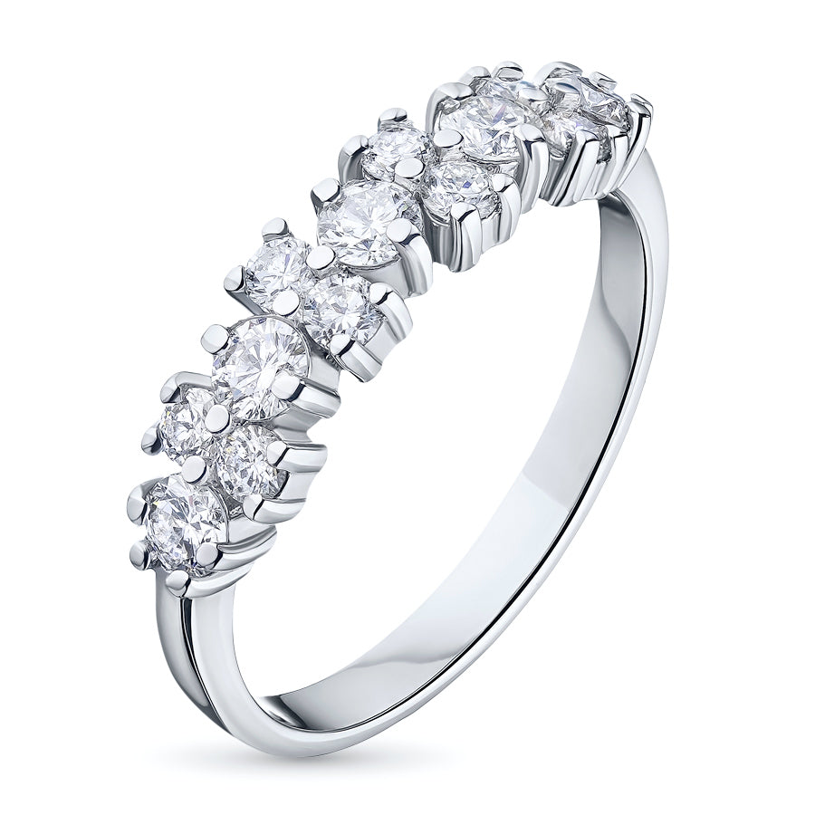 14K White Gold Ring with Natural Diamonds 3.800 CT.TW
