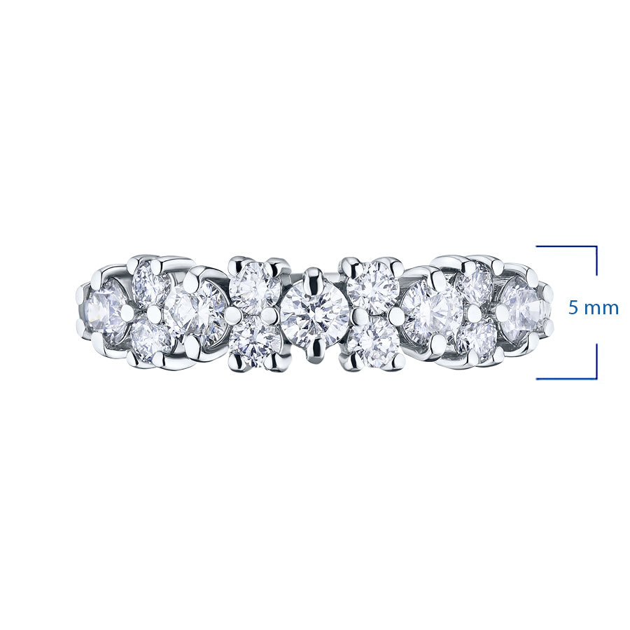14K White Gold Ring with Natural Diamonds 3.800 CT.TW