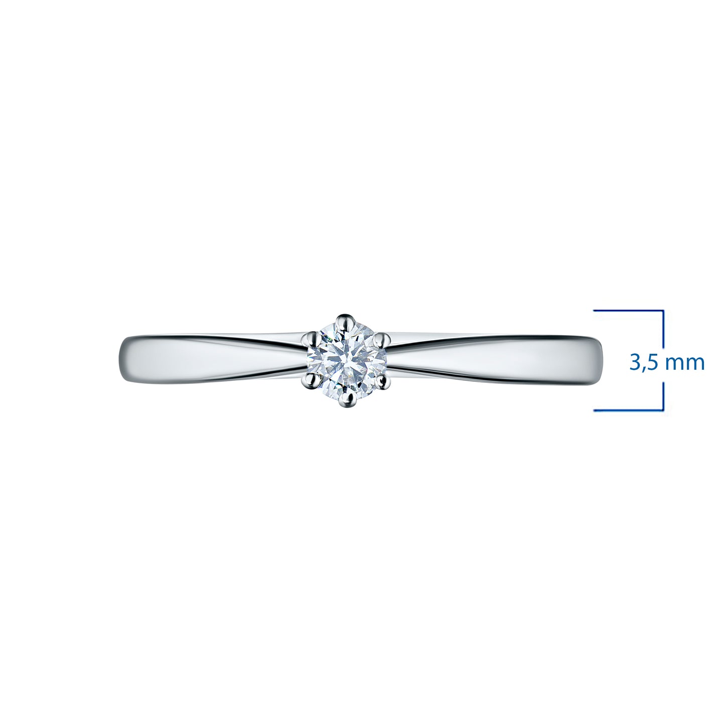 14K White Gold Ring with Natural Diamonds 0.110 CT.TW