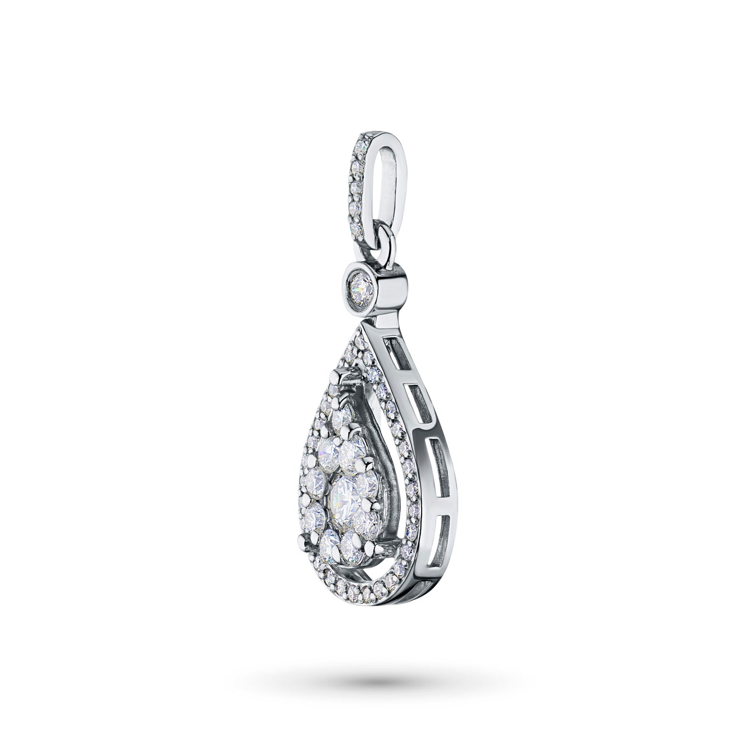 14K White Gold Pendant with Lab-Created Diamonds 9.390 CT.TW