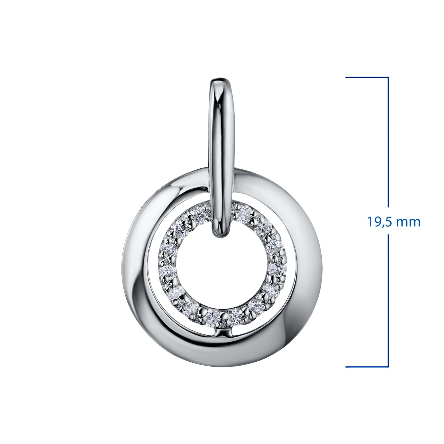 14K White Gold Pendant with Lab-Created Diamonds 1.900 CT.TW
