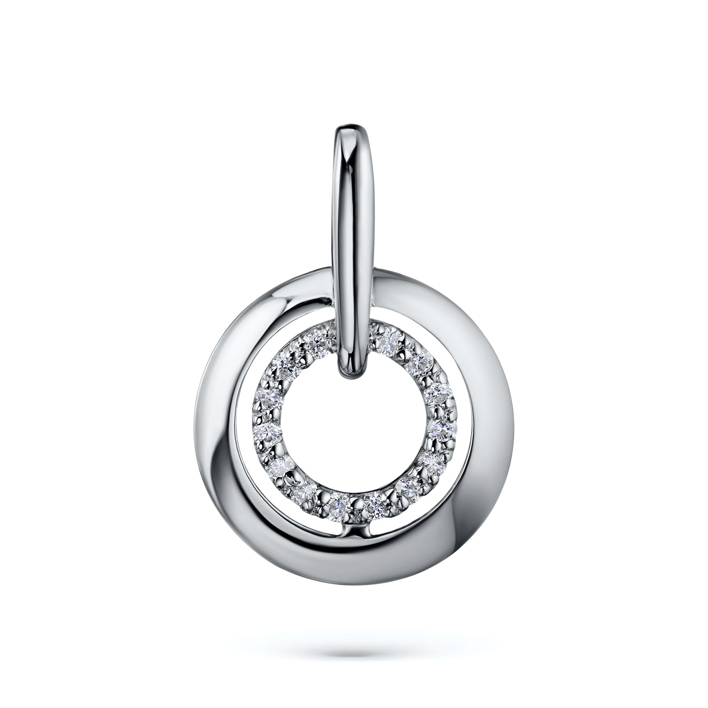 14K White Gold Pendant with Lab-Created Diamonds 1.900 CT.TW