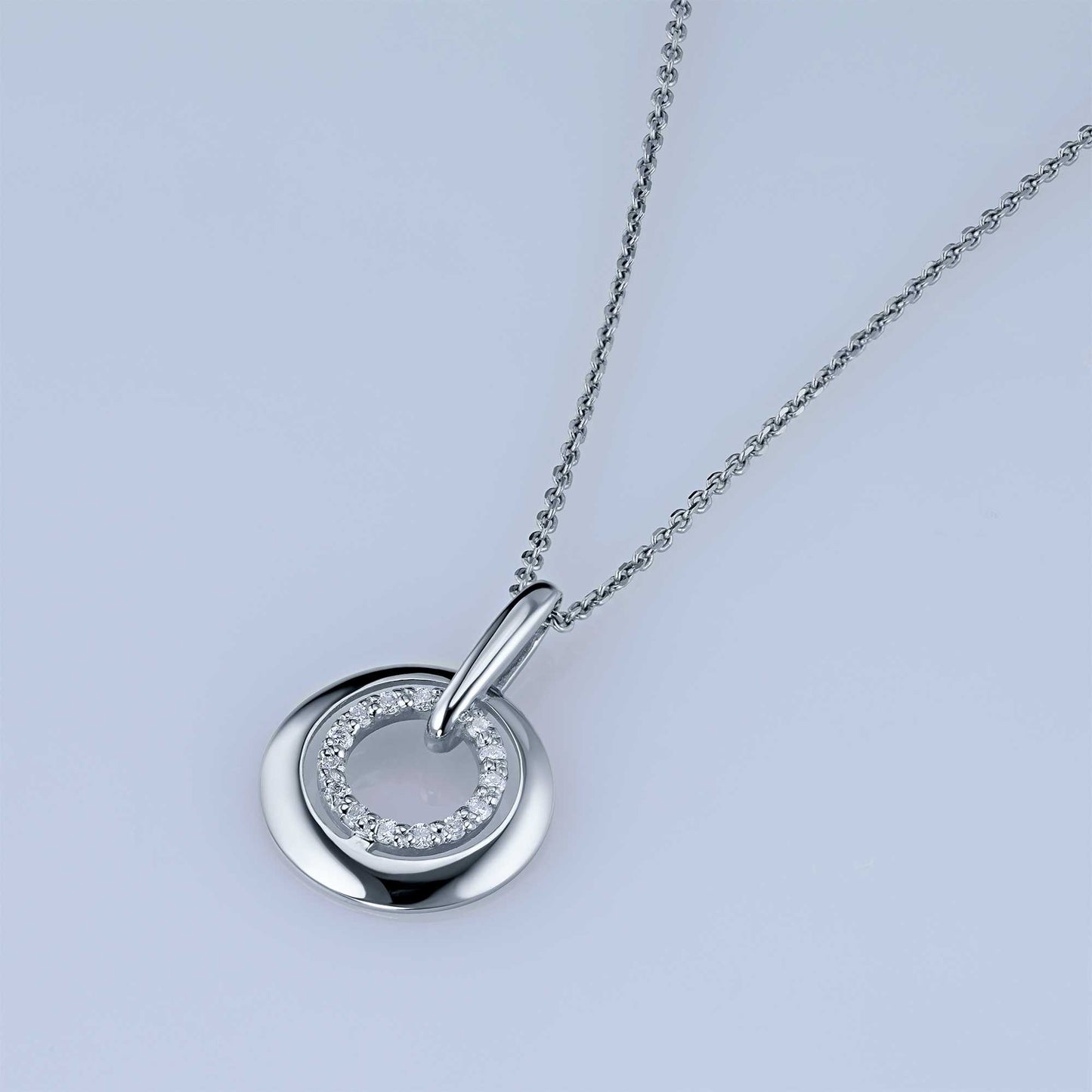 14K White Gold Pendant with Lab-Created Diamonds 1.900 CT.TW