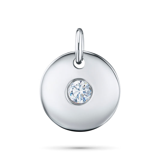 14K White Gold Pendant with Lab-Created Diamonds 0.380 CT.TW
